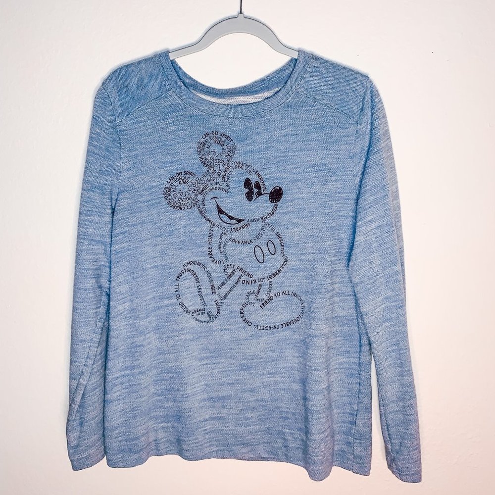 Mickey Mouse Blue Sweatshirt, Sz L